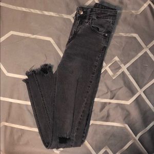 Black ripped jeans